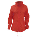 Red - Side - B&C Womens-Ladies Sirocco Lightweight Windproof, Showerproof & Water Repellent Jacket