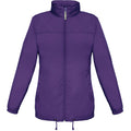Purple - Front - B&C Womens-Ladies Sirocco Lightweight Windproof, Showerproof & Water Repellent Jacket