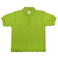 Pixel Lime - Front - B&C Kids-Childrens Unisex Safran Polo Shirt