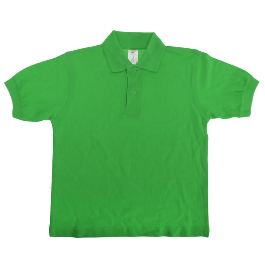 Real Green - Front - B&C Kids-Childrens Unisex Safran Polo Shirt