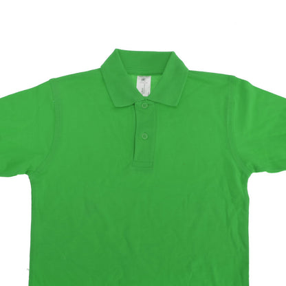 Real Green - Back - B&C Kids-Childrens Unisex Safran Polo Shirt