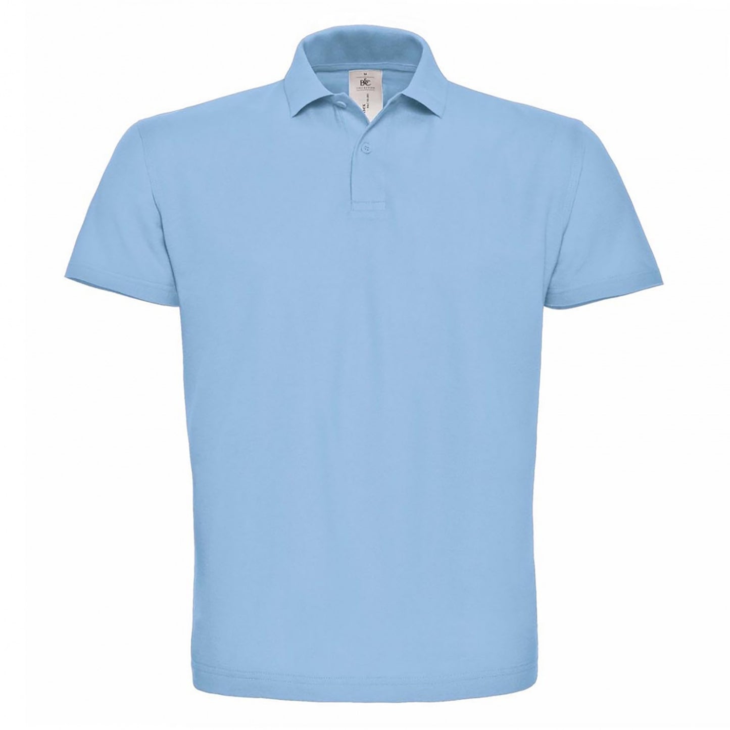 Light Blue - Front - B&C ID.001 Mens Short Sleeve Polo Shirt