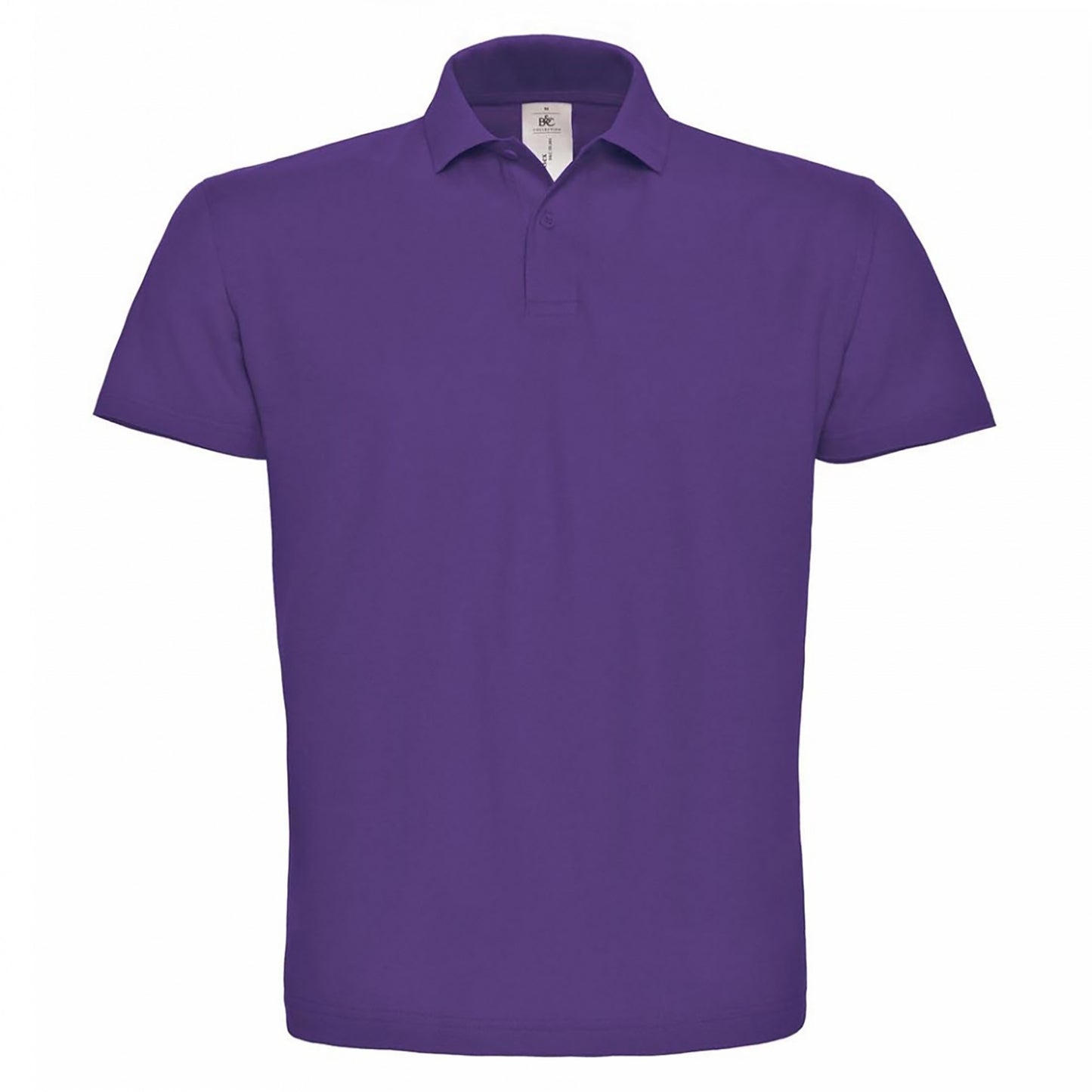 Purple - Front - B&C ID.001 Mens Short Sleeve Polo Shirt