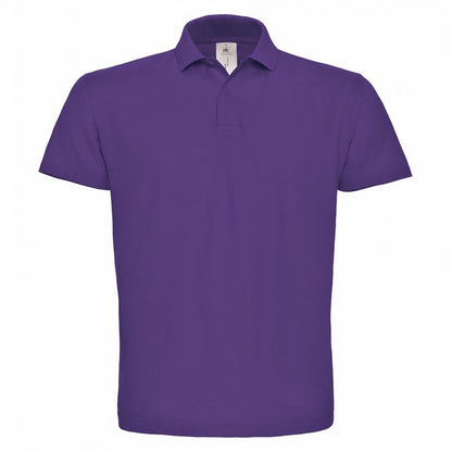 Purple - Front - B&C ID.001 Mens Short Sleeve Polo Shirt