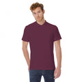 Wine - Back - B&C ID.001 Mens Short Sleeve Polo Shirt