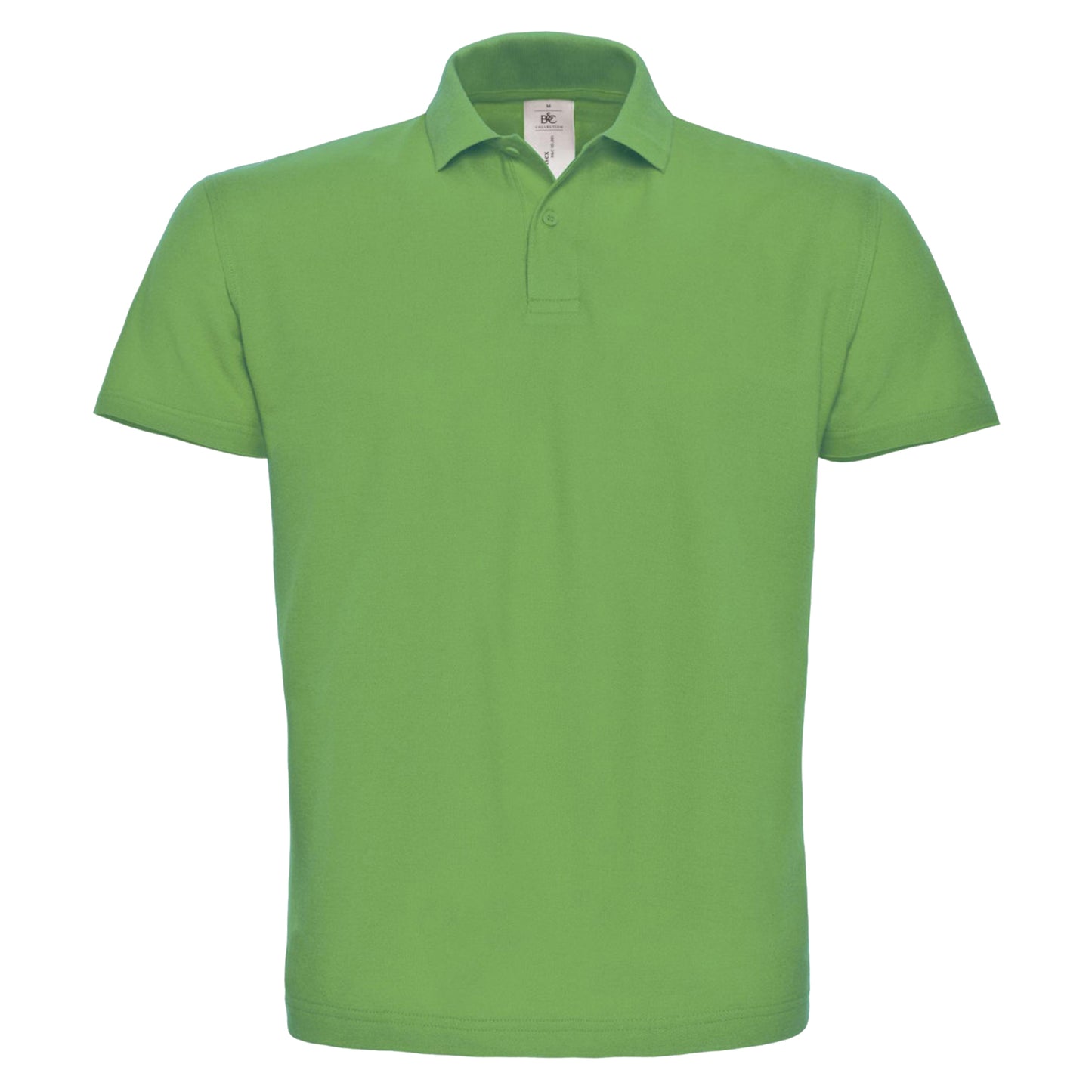 Real Green - Front - B&C ID.001 Mens Short Sleeve Polo Shirt