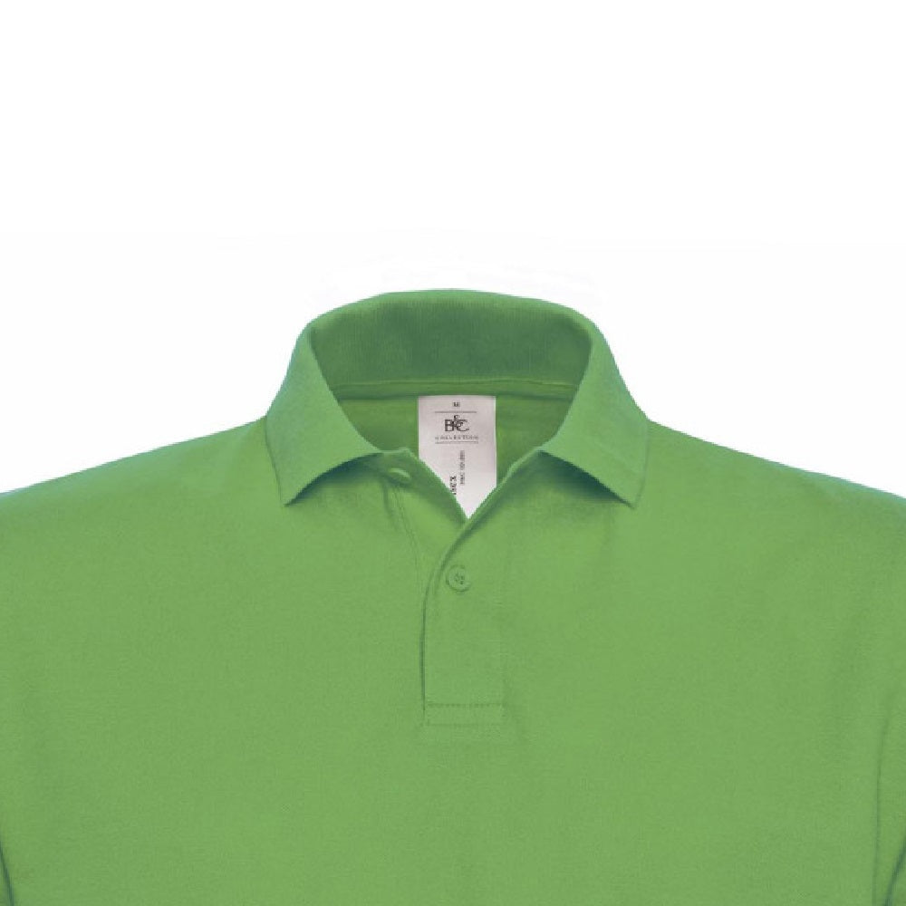 Real Green - Side - B&C ID.001 Mens Short Sleeve Polo Shirt