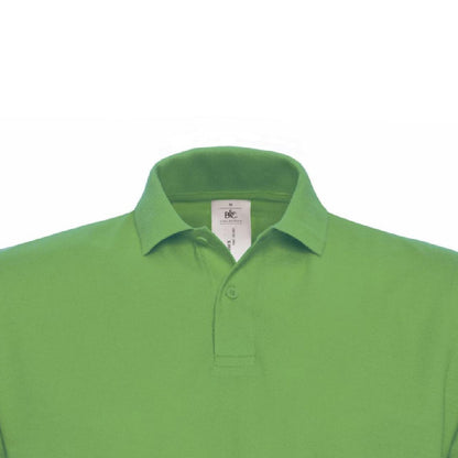 Real Green - Side - B&C ID.001 Mens Short Sleeve Polo Shirt