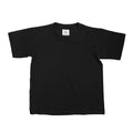 Black - Front - B&C Kids-Childrens Exact 150 Short Sleeved T-Shirt