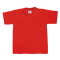 Red - Front - B&C Kids-Childrens Exact 190 Short Sleeved T-Shirt