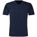 Navy Blue - Front - B&C Mens Exact V-Neck Short Sleeve T-Shirt