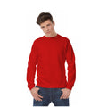 Red - Back - B&C Mens Crew Neck Sweatshirt Top