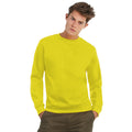 Solar Yellow - Back - B&C Mens Crew Neck Sweatshirt Top