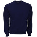 Navy Blue - Front - B&C Mens Crew Neck Sweatshirt Top