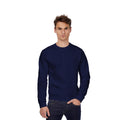 Navy Blue - Back - B&C Mens Crew Neck Sweatshirt Top