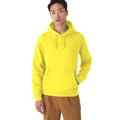 Solar Yellow - Back - B&C Unisex Adults Hooded Sweatshirt-Hoodie