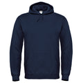 Navy Blue - Front - B&C Unisex Adults Hooded Sweatshirt-Hoodie