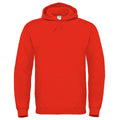Red - Front - B&C Unisex Adults Hooded Sweatshirt-Hoodie
