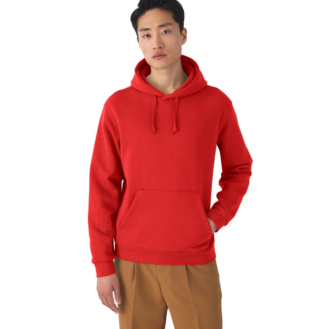 Red - Back - B&C Unisex Adults Hooded Sweatshirt-Hoodie