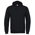 Black - Front - B&C Unisex Adults Hooded Sweatshirt-Hoodie
