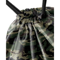 Jungle Camo - Back - Bagbase Premium Gymsac Water Resistant Bag (11 Litres)