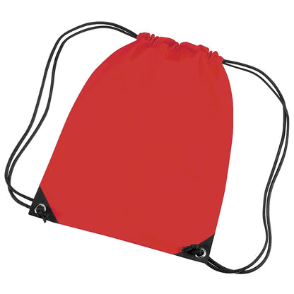 Bright Red - Back - Bagbase Premium Gymsac Water Resistant Bag (11 Litres)