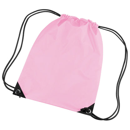 Classic Pink - Back - Bagbase Premium Gymsac Water Resistant Bag (11 Litres)