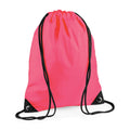 Fluorescent Pink - Front - Bagbase Premium Gymsac Water Resistant Bag (11 Litres)