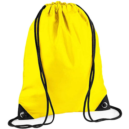 Yellow - Front - Bagbase Premium Gymsac Water Resistant Bag (11 Litres)