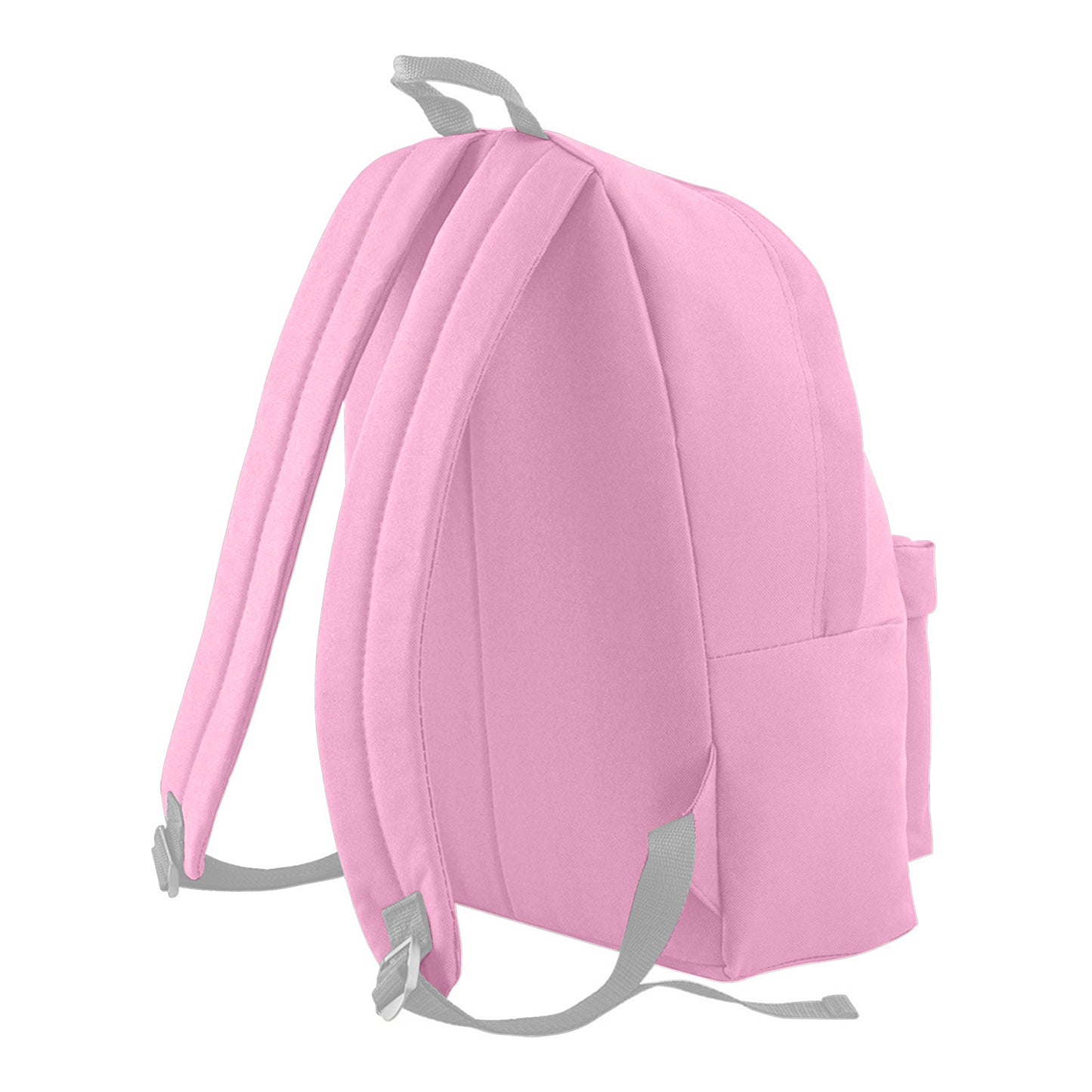 Classic Pink-Light Grey - Back - Bagbase Junior Fashion Backpack - Rucksack (14 Litres)