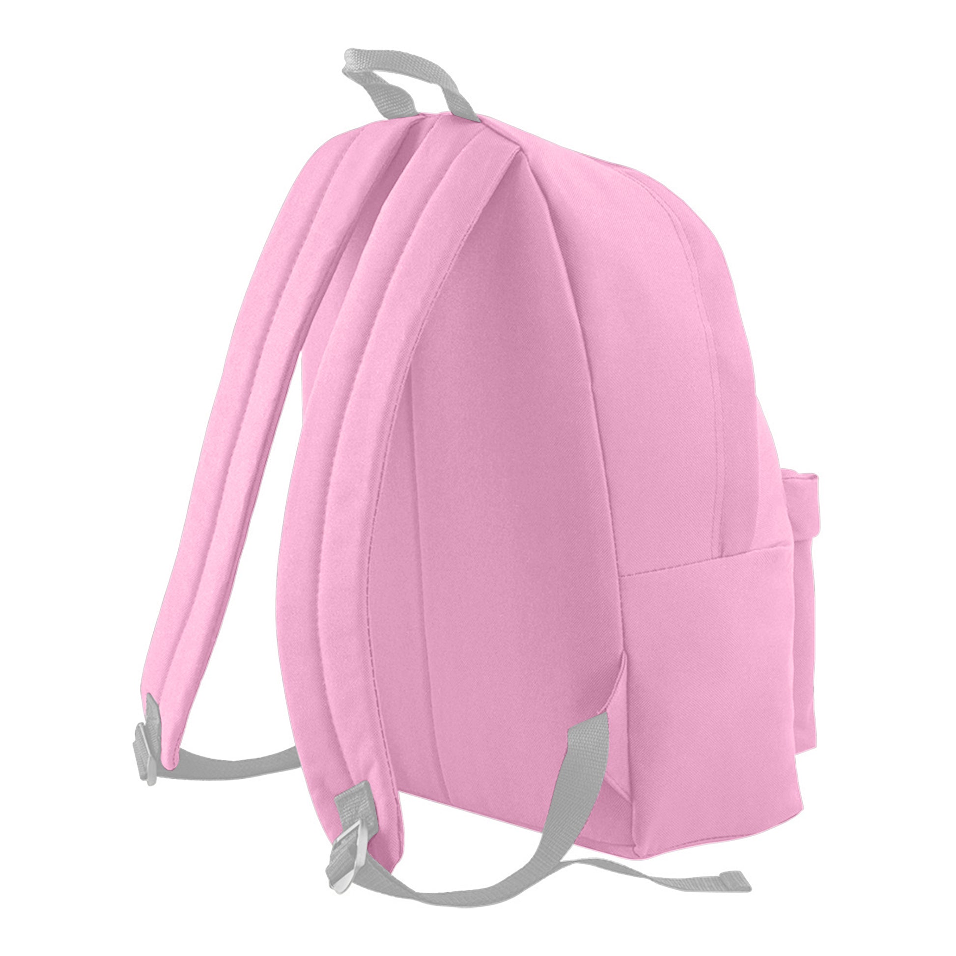 Classic Pink-Light Grey - Back - Bagbase Junior Fashion Backpack - Rucksack (14 Litres)