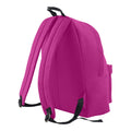Fuchsia-Graphite - Back - Bagbase Junior Fashion Backpack - Rucksack (14 Litres)