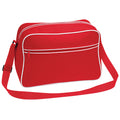 Classic Red-White - Front - Bagbase Retro Adjustable Shoulder Bag (18 Litres)