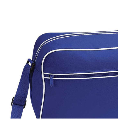 Bright Royal-White - Lifestyle - Bagbase Retro Adjustable Shoulder Bag (18 Litres)