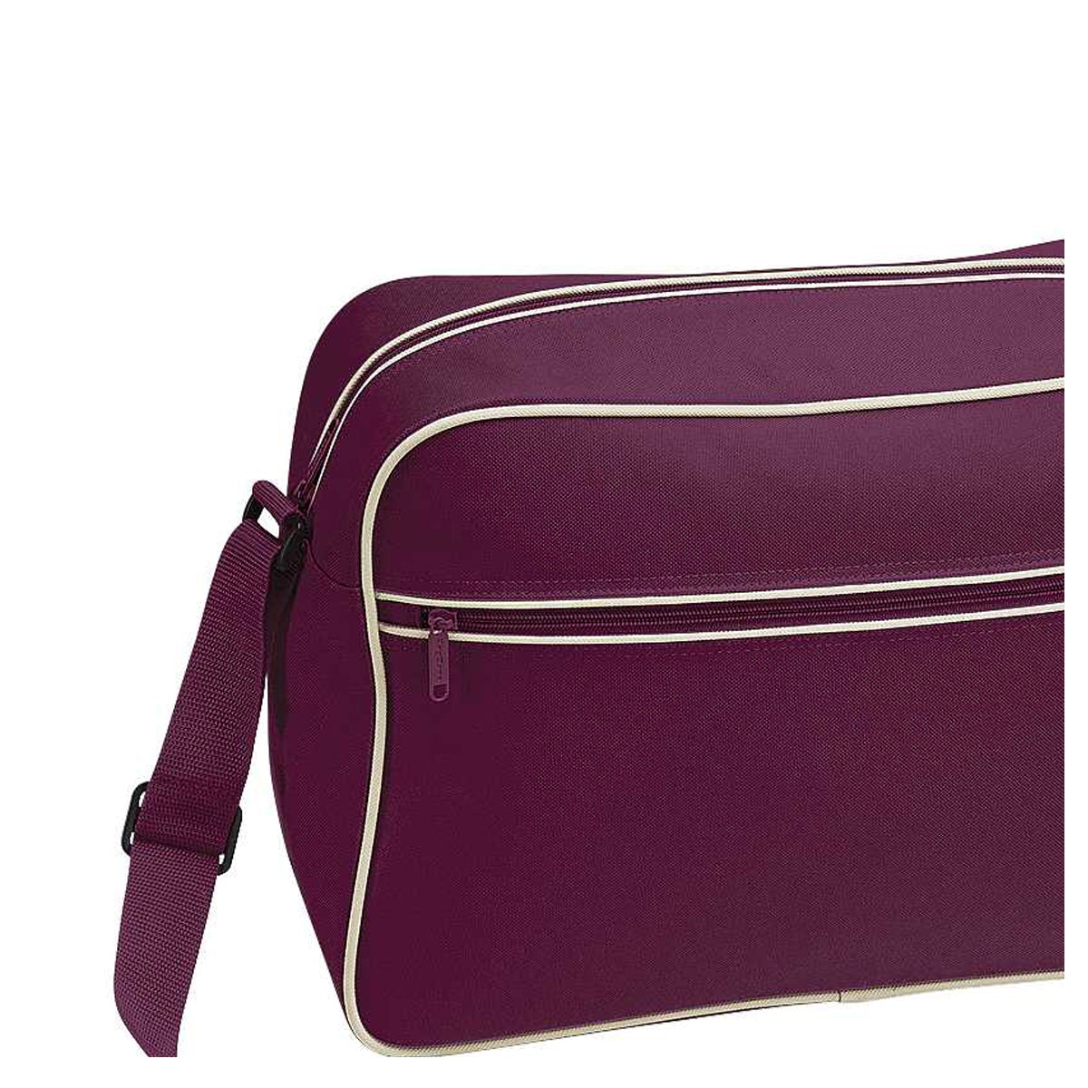 Burgundy-Sand - Back - Bagbase Retro Adjustable Shoulder Bag (18 Litres)