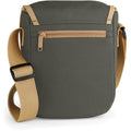 Olive-Caramel - Back - Bagbase Mini Adjustable Reporter - Messenger Bag (2 Litres)