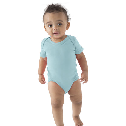 Dusty Blue - Back - Babybugz Baby Bodysuit - Baby And Toddlerwear