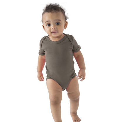 Organic Camouflage Green - Back - Babybugz Baby Bodysuit - Baby And Toddlerwear