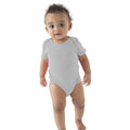 Heather Grey Melange - Front - Babybugz Baby Bodysuit - Baby And Toddlerwear