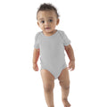 Heather Grey Melange - Back - Babybugz Baby Bodysuit - Baby And Toddlerwear