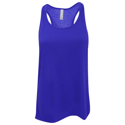 True Royal - Front - Bella Ladies-Womens Flowy Racerback Tank Top