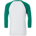 White-Asphalt - Back - Canvas Mens 3-4 Sleeve Baseball T-Shirt