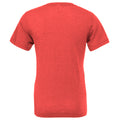 Light Red Triblend - Back - Canvas Mens Triblend V-Neck Short Sleeve T-Shirt