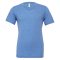 Blue Triblend - Front - Canvas Mens Triblend V-Neck Short Sleeve T-Shirt