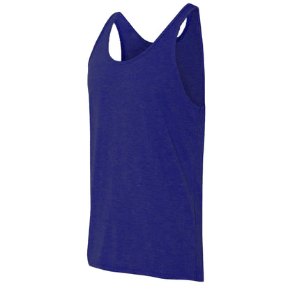 Heather Navy Blue - Side - Canvas Adults Unisex Jersey Sleeveless Tank Top