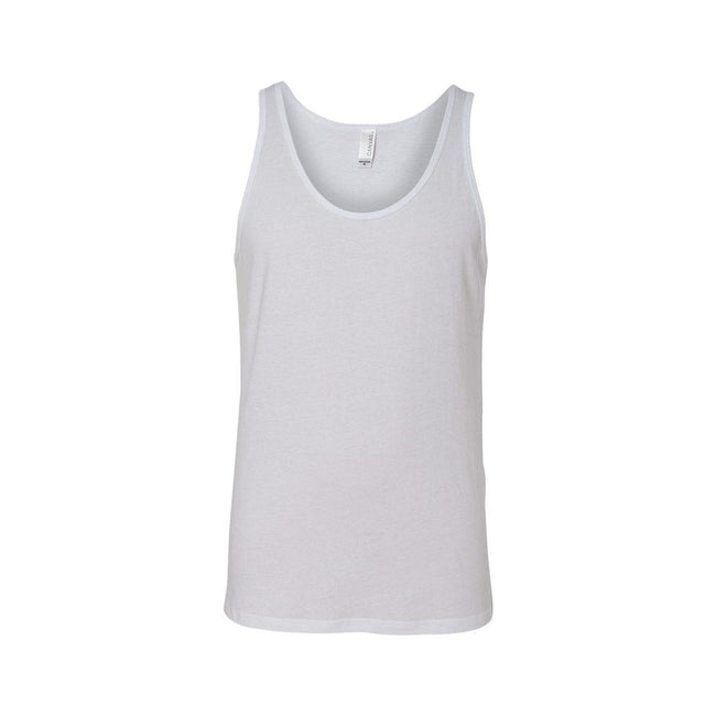 White - Front - Canvas Adults Unisex Jersey Sleeveless Tank Top