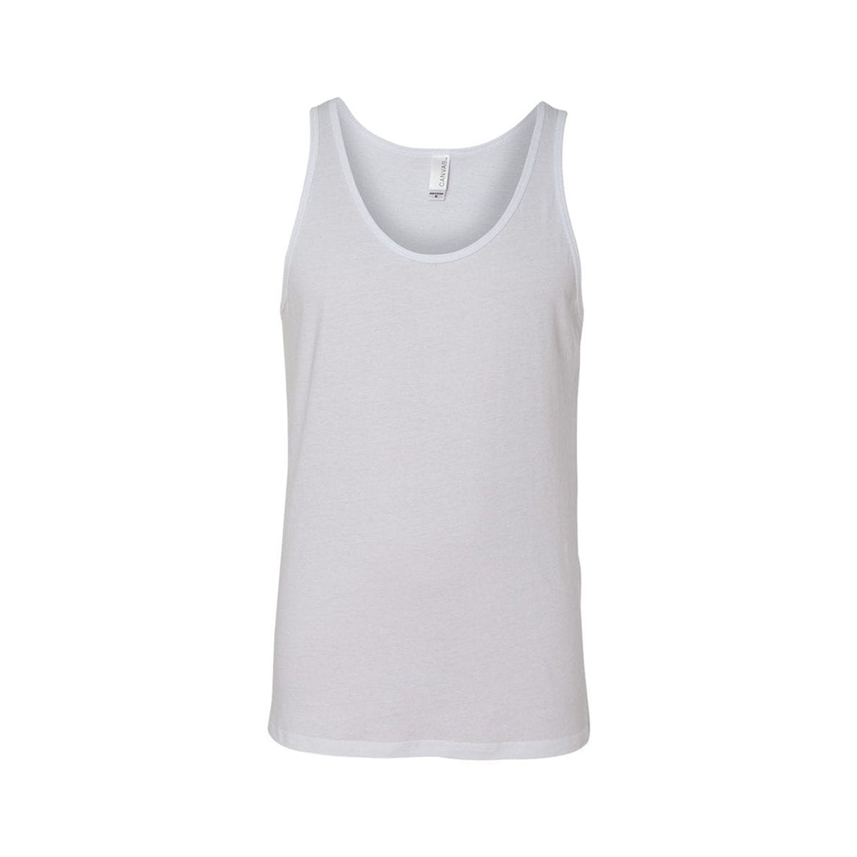 White - Front - Canvas Adults Unisex Jersey Sleeveless Tank Top