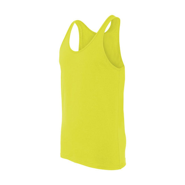 Neon Yellow - Side - Canvas Adults Unisex Jersey Sleeveless Tank Top