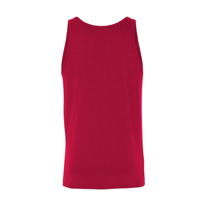 Red - Back - Canvas Adults Unisex Jersey Sleeveless Tank Top