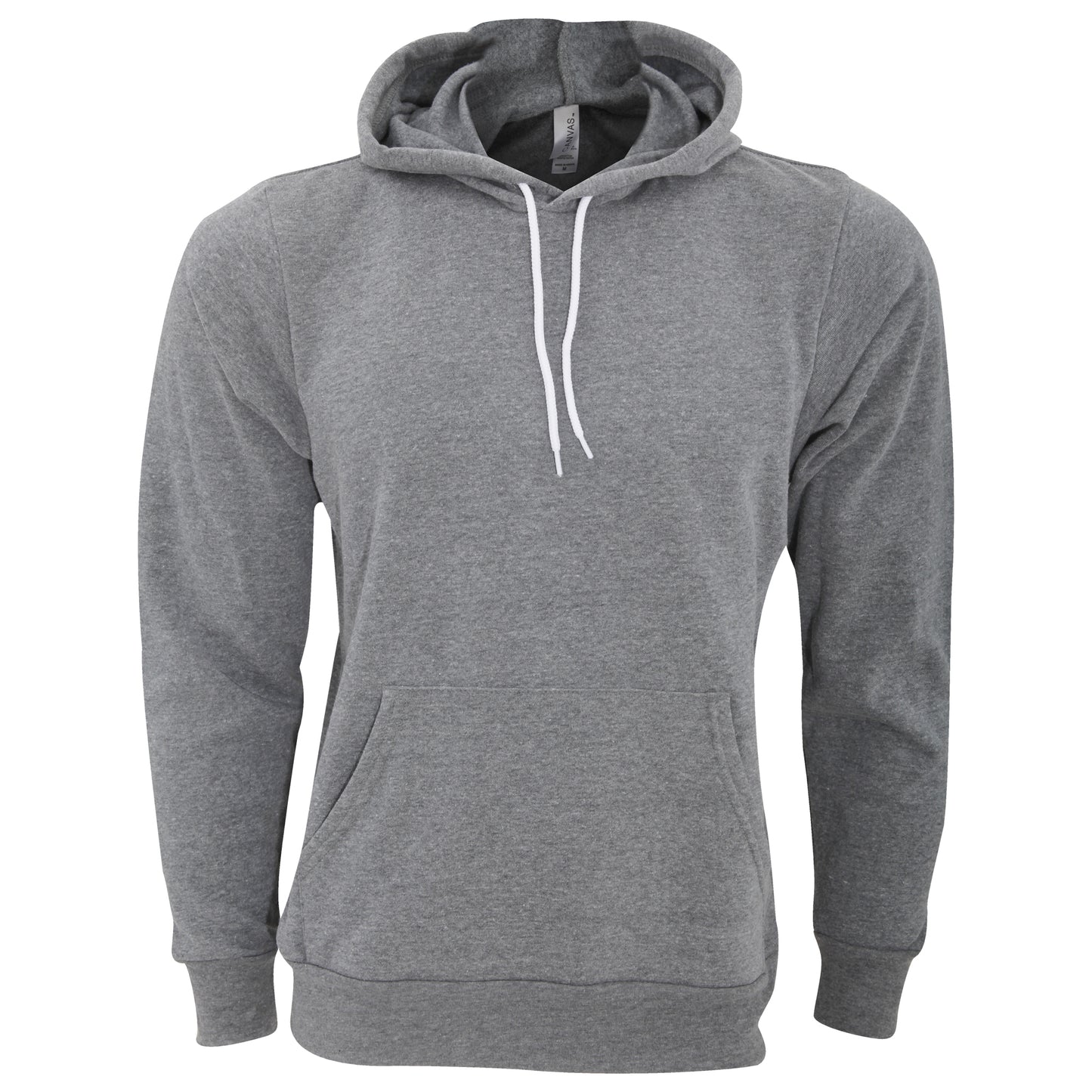 Heather Grey - Front - Bella + Canvas Unisex Pullover Polycotton Fleece Hooded Sweatshirt - Hoodie